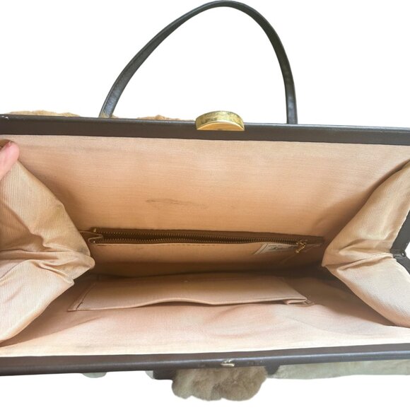 Vintage Lee Roye Genuine Kangaroo Fur Handbag Purse Australia - Picture 6 of 9